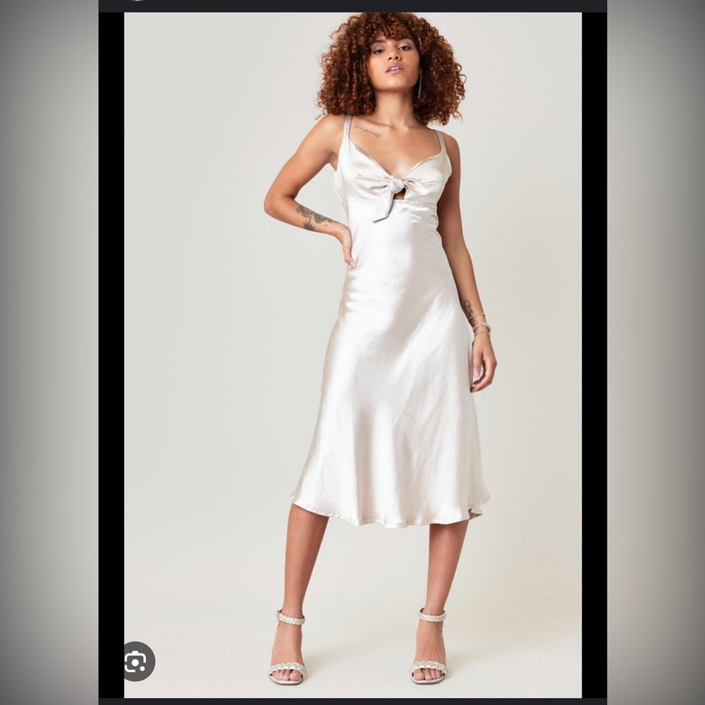 TASHA RIBBED SIDE SLIT MIDI DRESS